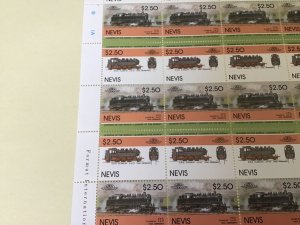 Nevis D.R.G. Class 64 Railway Locomotive Train MNH full  stamps sheet 49531