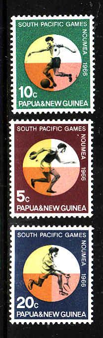 Papua New Guinea-Sc#225-7-unused NH set-Sports-South Pacific Games-1966-