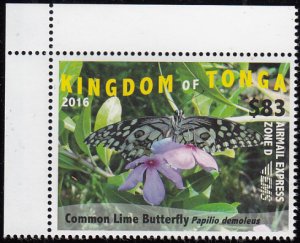 Tonga 2016 MNH Sc #CE11 83pa Common Lime Butterfly Airmail Express