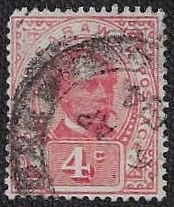 Sarawak #39 Used LH; 4c Sir Charles J Brooke (1899)