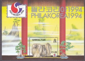 Gibraltar 661 MNH 1994 PHILAKOREA Souvenir Sheet Very Fine