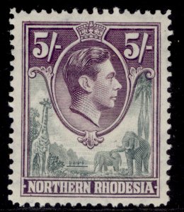 NORTHERN RHODESIA GVI SG43, 5s grey & dull violet, M MINT. Cat £32.