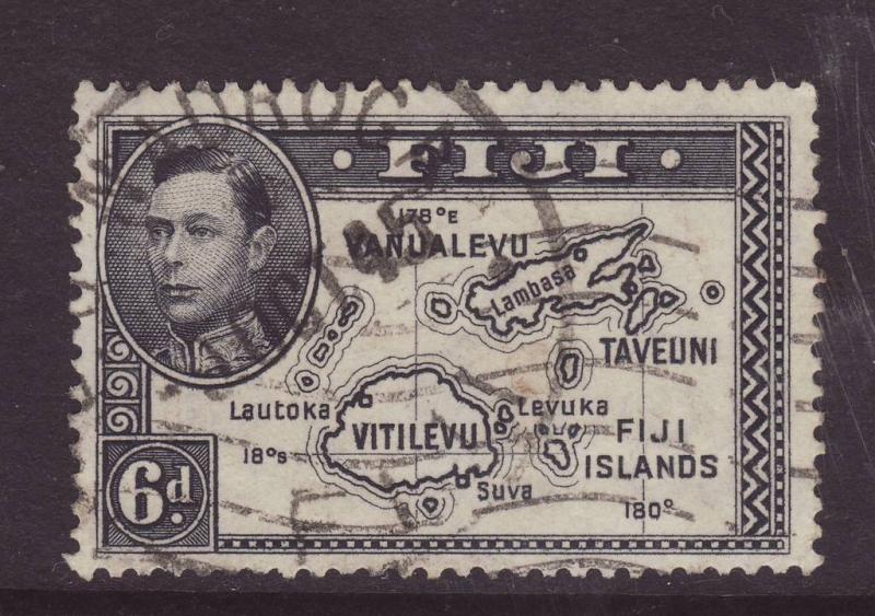 1940 Fiji 6d Nadroga CDS F/Used SG261