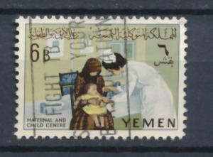 Yemen 1962 Scott 133 used - 6b, Nurse & child, Vaccination