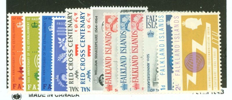 Falkland Islands #143-55  Single (Complete Set)