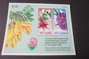 New Zealand 1999 Sc 1564a Flower China '99 MS MNH