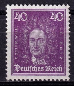 Germany 1926, Gottfried W.Leibnitz  40pf dp Violet , M-XF-NH  Gem # 360, Mi 395