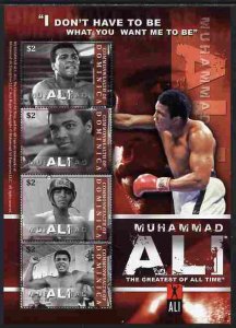 DOMINICA - 2008 - Muhammad Ali  - Perf 4v Sheet - Mint Never Hinged