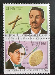 CUBA Sc# 3361-3362 LATIN AMERICAN HISTORY-MUSIC  1991 2x5c   used cto