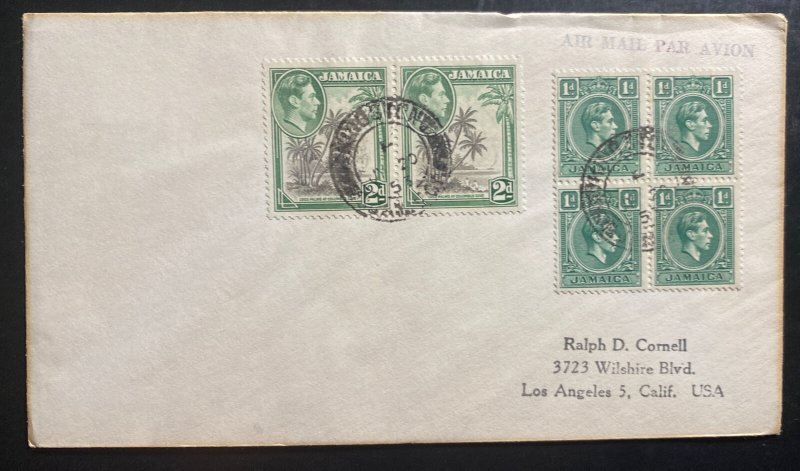 1953 Kingston Jamaica Airmail Cover To Los Angeles CA USA