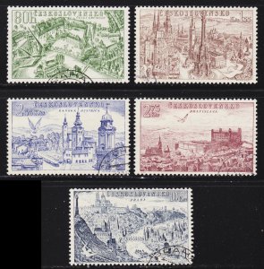 Czechoslovakia Scott C40-44 complete set F to VF used.