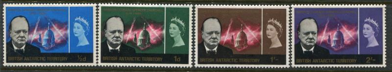 British Antarctic Territory QEII 1965 Churchill set of 4 mint o.g.