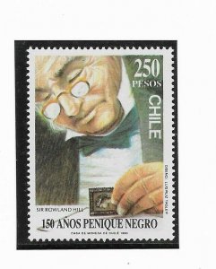 CHILE Year 1990 THE 150TH ANNIVERSARY OF PENNY BLACK SIR ROWLAND HILL MNH