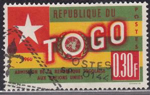 Togo 386 USED 1961 Togo's Admition to the UN .30 Fr