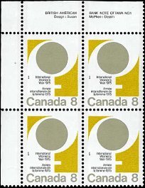 CANADA   #668 MNH UPPER LEFT PLATE BLOCK (1-2)