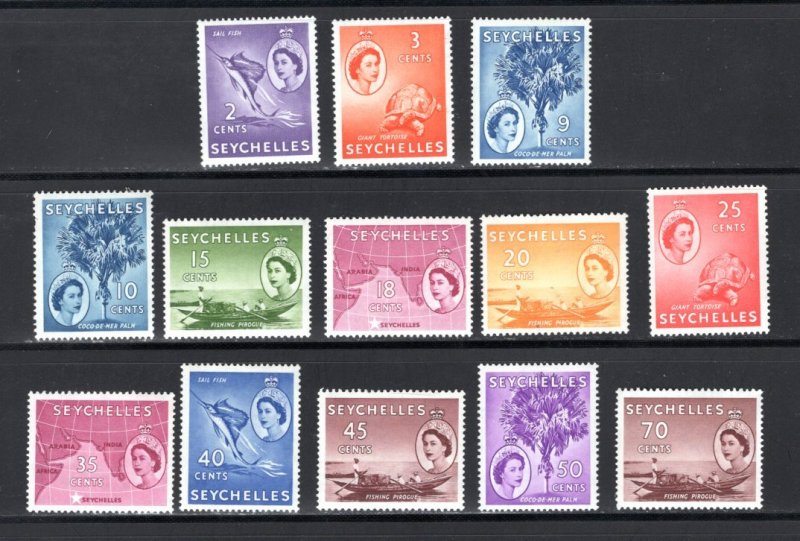 Seychelles, Scott #173-185 VF short set,  Unused,  CV $23.80  ..... 5630226