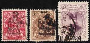 P ersia Scott 400-402 (1904) CTO/Used F Complete Set W