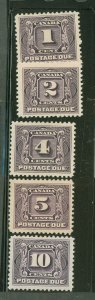 Canada #J1-J5 Unused Single (Complete Set)