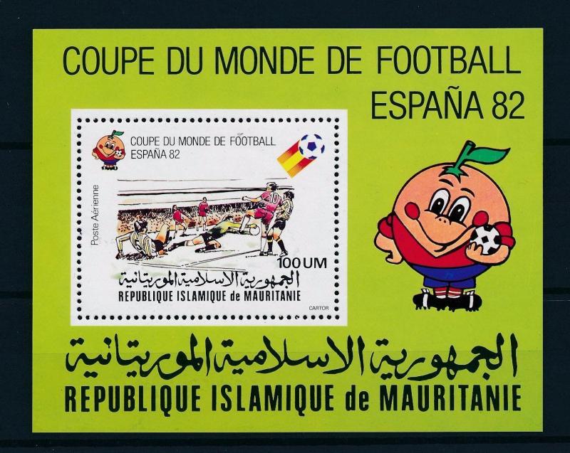 [59498] Mauritania 1982 World Cup Soccer Football Spain MNH Sheet