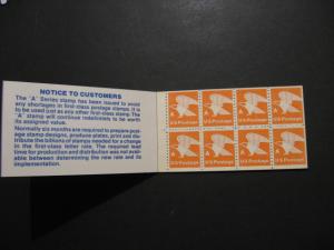 US #BK133 \A\ Stamp (15c) Eagle - Complete Booklet - Thick