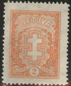 LITHUANIA LIETUVA Scott 233 1931 wmk 109 MH* CV$16.50