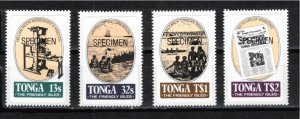 Tonga 1983 MNH Sc 551-4 SPECIMEN SET