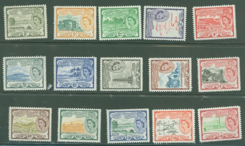 St. Kitts-Nevis #120-134  Single (Complete Set)