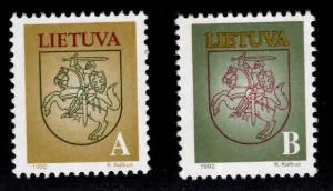 LITHUANIA Scott 459-460 MNH** 1993 Coat of Arms set