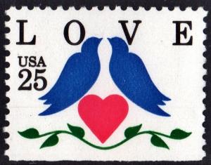 SC#2441 25¢ Love Booklet Single (1990) MNH