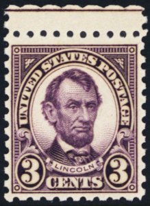 584, Mint VF NH 3¢ Perf 10 Lincoln - Stuart Katz