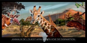Guinea 2012 - Endangered Animals of West Africa, Animals. Mi 9173-9175