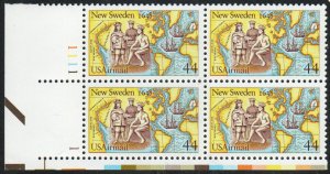 US #C117 PLATE BLOCK, face $1.76, VF/XF mint never hinged, high value airmail...