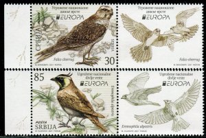 1609 - SERBIA 2021 - Europa - Birds - MNH Set + Label