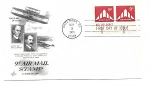 C77  9c Delta Plane Artcraft, Use Zip Codes, pair FDC