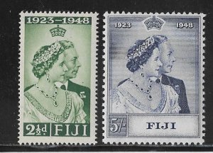 Fiji Sc #139-140 Silver Wedding set of 2 NH VF