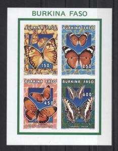 Burkina Faso Butterflies 1996 Collective sheet imp. MNH