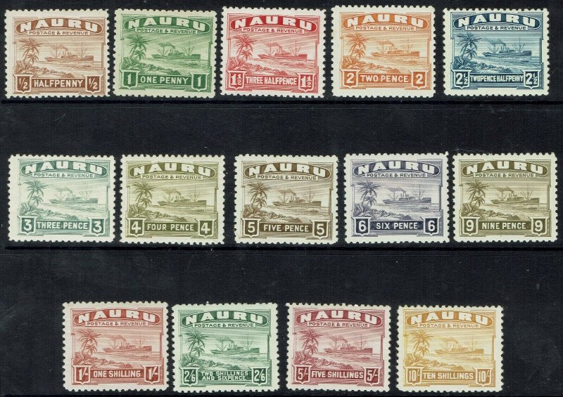 NAURU 1924 SHIP SET SHINY SMOOTH PAPER