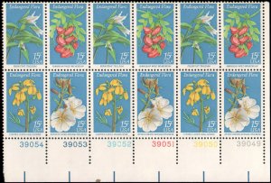 1979 Endangered Flora Plate Block of 12 15c Postage Stamps, Sc#1783-1786, MNH,OG