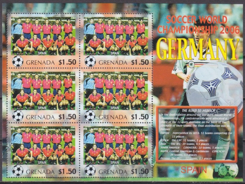 2006 Grenada 5734KL 2006 FIFA World Cup Germany( Spain ) 9,00 €