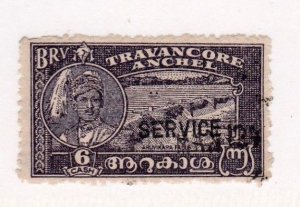 India - Travancore stamp #o54, used