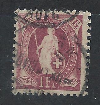 SWITZERLAND SC# 87a F-VF U 1891