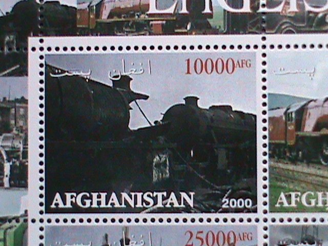 AFGHANISTAN-STAMP-2000 CLASSIC TRAINS  - MNH STAMP SHEET RARE