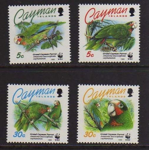 WWF Groth G151 Cayman Sc 668-671 1993  MNH