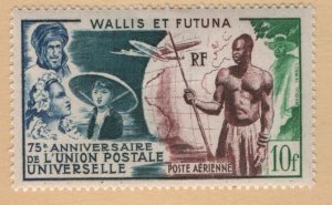 WALLIS & FUTUNA C10   MINT HINGED GLOBE AND AIR PLANE UPU ISSUE 1949