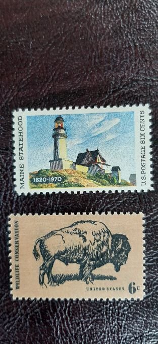 US Scott # 1391-1392; Two 6c Commems from 1970; MNH, og; VF centering