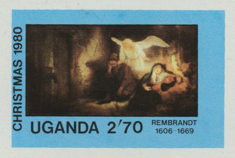 UGANDA 1980 CHRISTMAS UNISSUED ESSAY sheet from FORMAT INTERNATIONAL