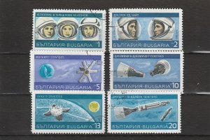 Bulgaria  Scott#  1630-1635  CTO  (1967 Space Exploration)