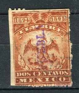 MEXICO; 1895 early classic local FEDERAL TIMBRE Imperf issue used value