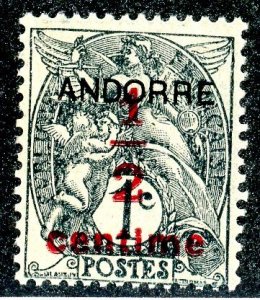 Andorra- French, Scott #P1, Unused, hinged