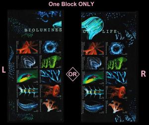 US 5273a Bioluminescent Life margin block set (10 stamps) MNH 2018